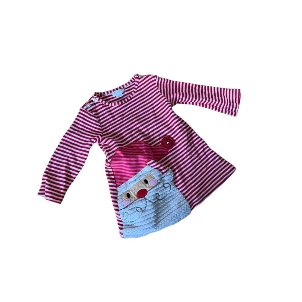 Mud Pie red and white‎ striped Santa sweater dress holidays Christmas